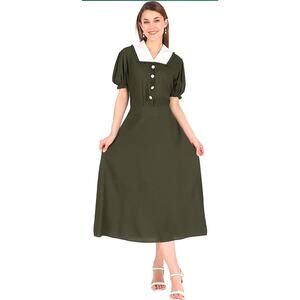 Thanksgiving Colonial Dress for Adult Women Prairie Pioneer Pilgrim Small AA3